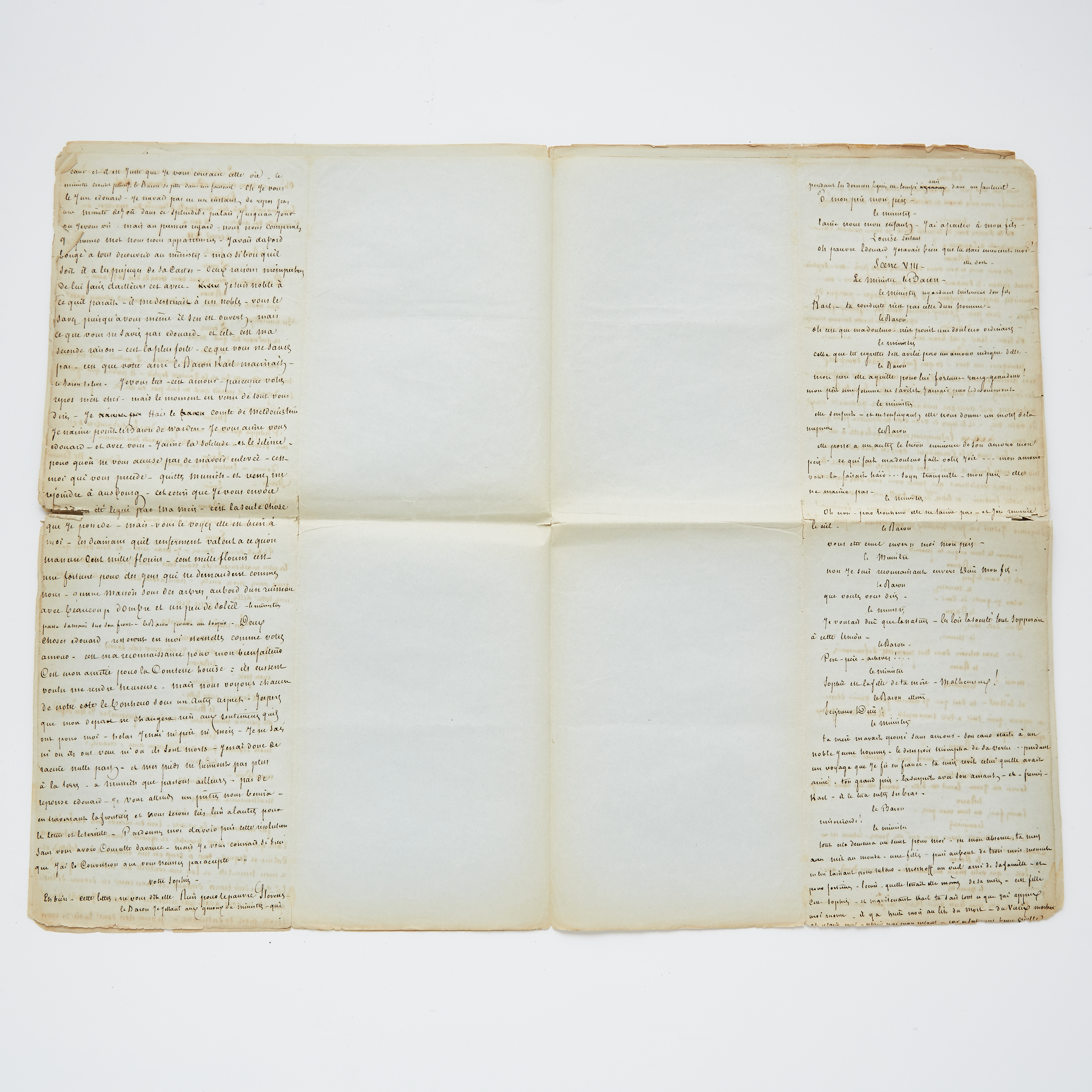 Dumas manuscript on The Three Musketeers