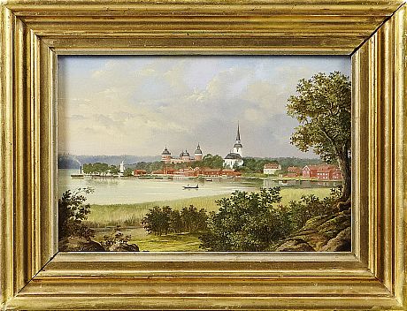 Oidentifierad konstnär Gripsholms slott olja