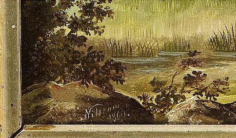 Oidentifierad konstnär Gripsholms slott olja