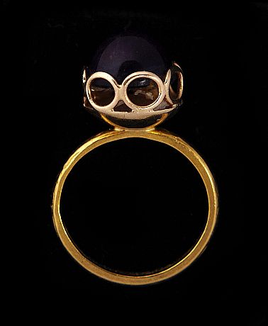 Ring i guld ametist