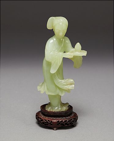 Skulptur skuren jade