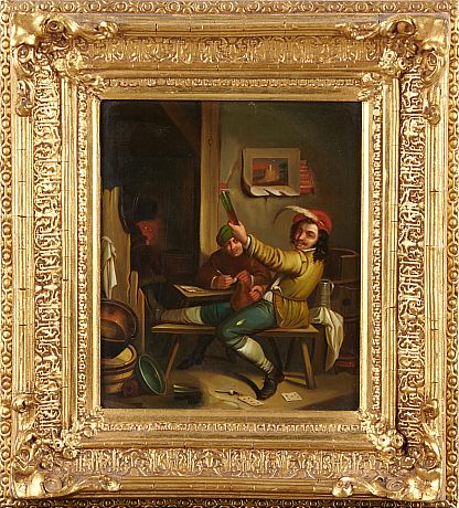 Oljemålning kortspelare