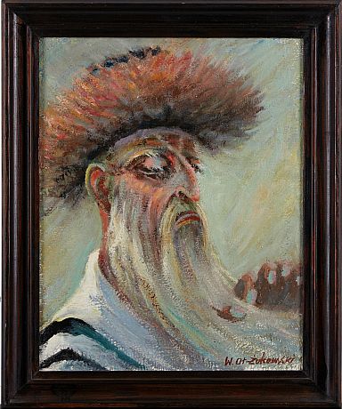 Oidentifierad konstnär oljemålning