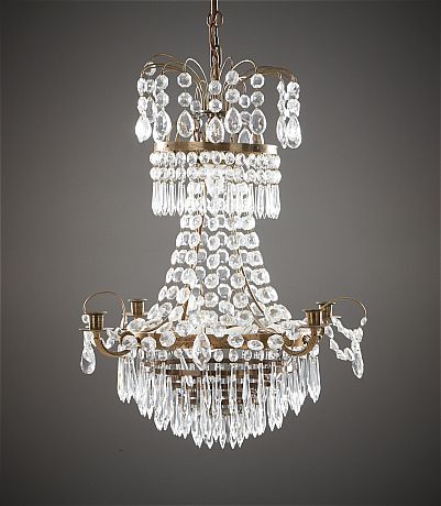 Ljuskorna med prismor i gustaviansk stil