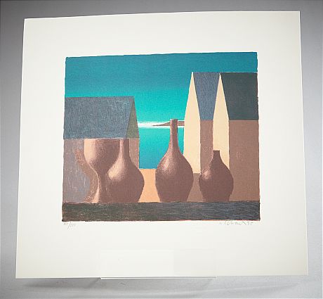 Philip von Schantz Grönt hav färglitografi