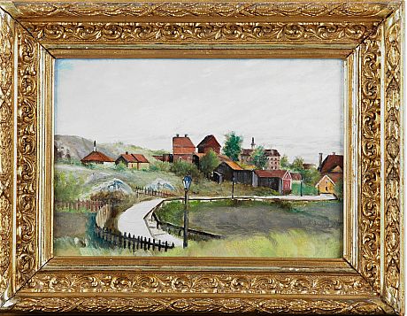 Oljemålning kuststad