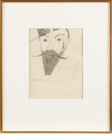 Teckning tillskriven Evert Lundquist