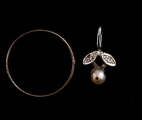 Vigselring hänge vitguld