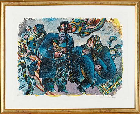 Theo Tobiasse färglitografi