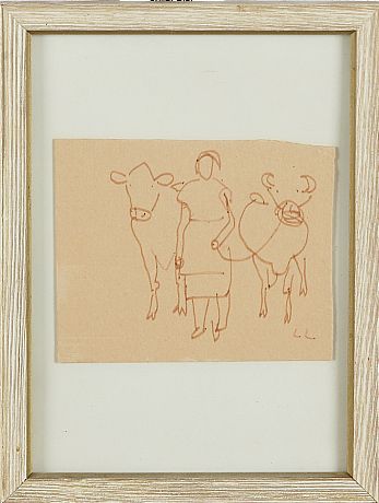 Lars Lerin tuschteckning