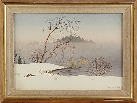 Oskar Bergman akvarell