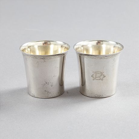 Kaffeskedar bägare silver