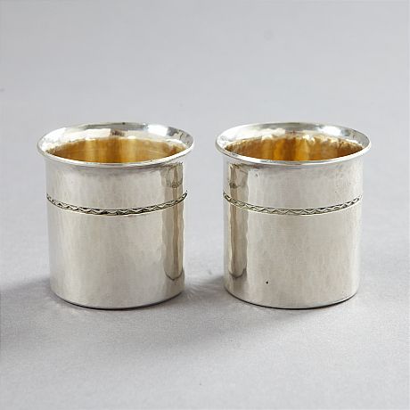 Kaffeskedar bägare silver
