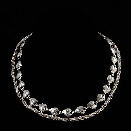 Collier halskedja armband silver