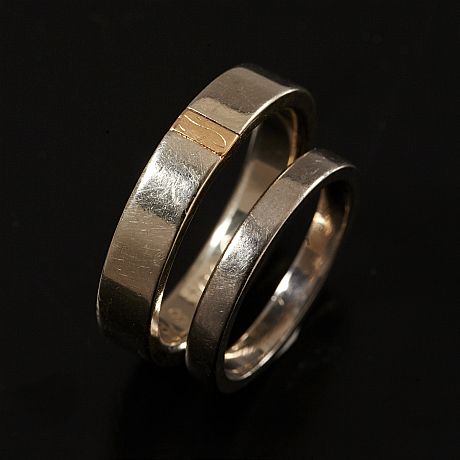 Vigselringar 18 k vitguld