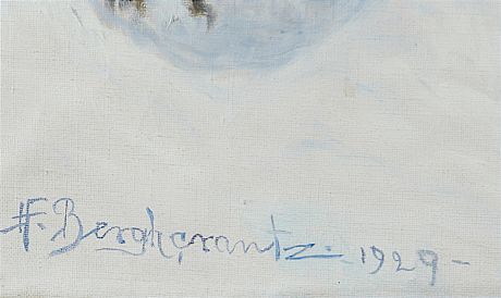 Oidentifierad konstnär oljemålning