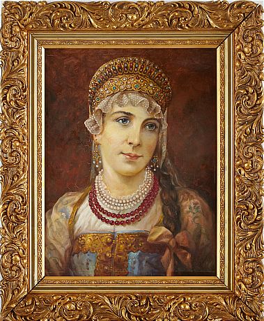 Porträtt av ryska oljemålning