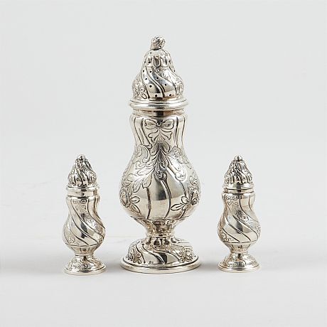 Socker salt- och pepparströare silver
