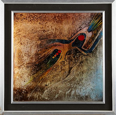 Oidentifierad konstnär tavla i emaljfärger