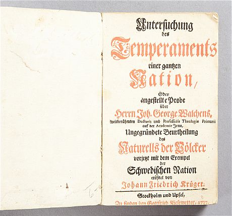 Krüger Untersuchung des Temperaments 1737