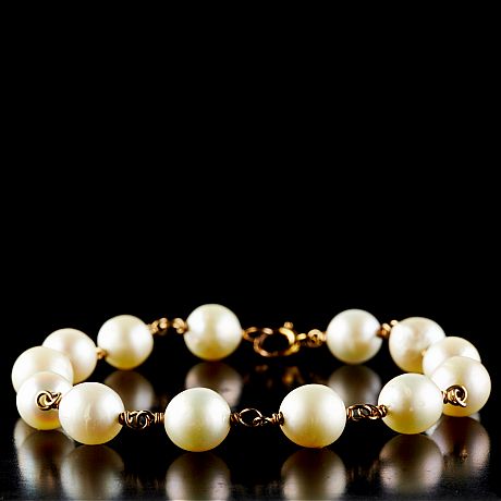 Armband 14 k guld pärlor