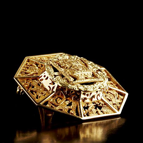 Hänge/brosch 18 k guld