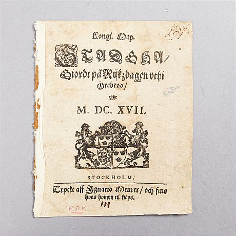 Sveriges första riksdagsordning 1617