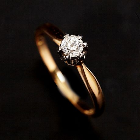 Ring 18 k guld diamant