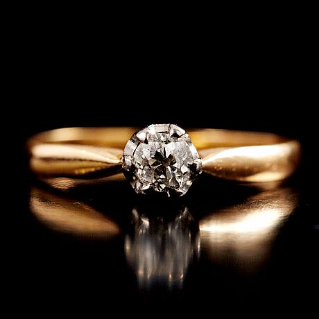 Ring 18 k guld diamant
