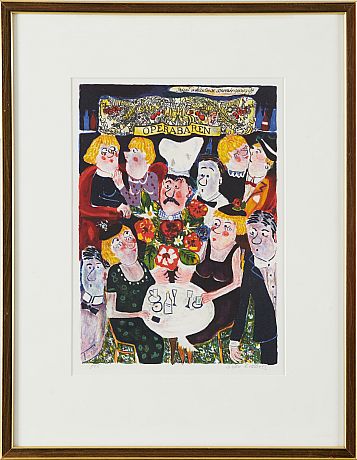 Sven Lidberg färglitografi