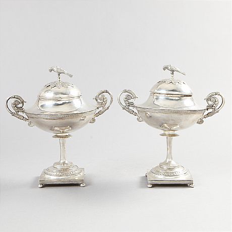 Sockerskålar 1 par silver 1808