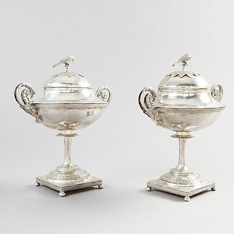 Sockerskålar 1 par silver 1808