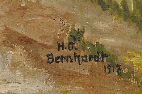 H.O. Bernardt oljemålning