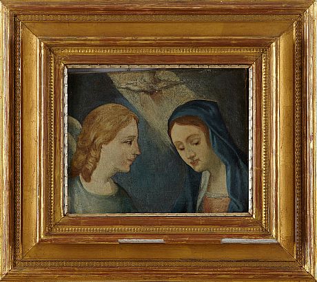 Oidentifierad konstnär oljemålning