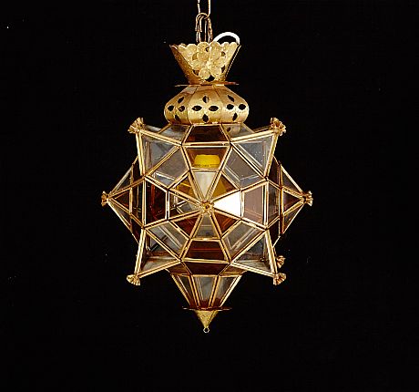 Taklykta polykromt glas