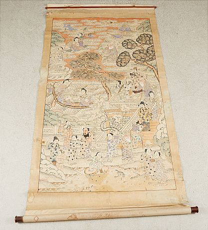 Bemålad textil Kina