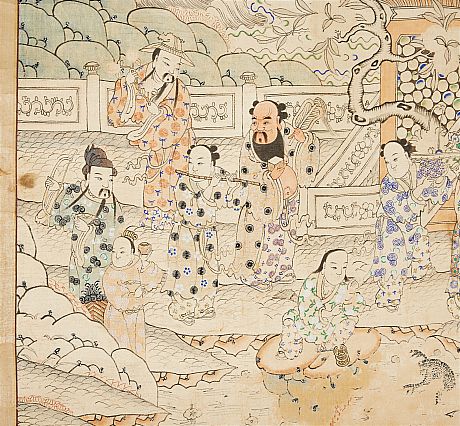 Bemålad textil Kina