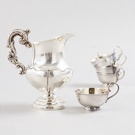Punschkoppar gräddkanna silver