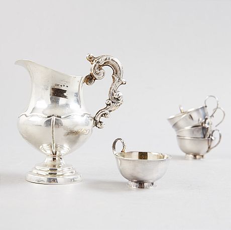 Punschkoppar gräddkanna silver