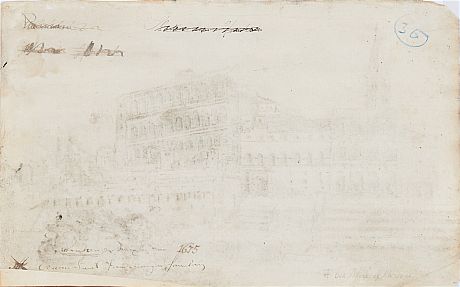 Oidentifierad konstnär tuschteckning