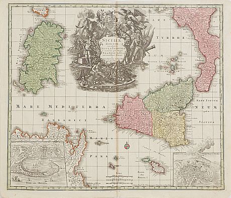 Karta Sicilien 1760