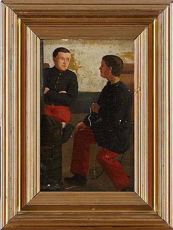 Figurscen oljemålning