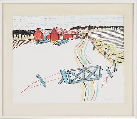 Stig Claesson färglitografi