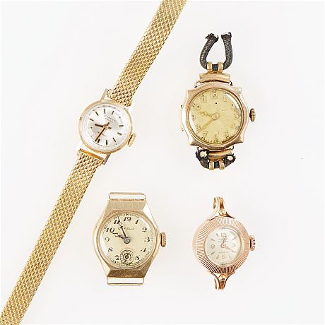 Damarmbandsur 14 k guld