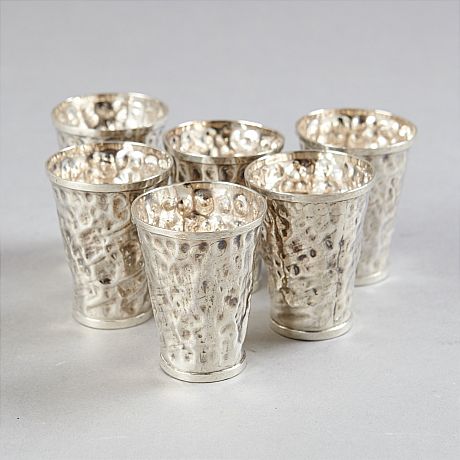 Bägare 6 st sterlingsilver