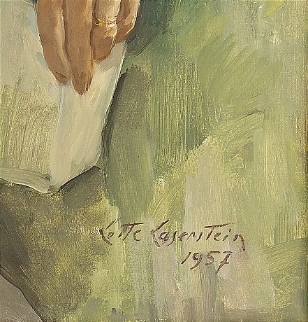 Lotte Laserstein oljemåljemålning porträtt