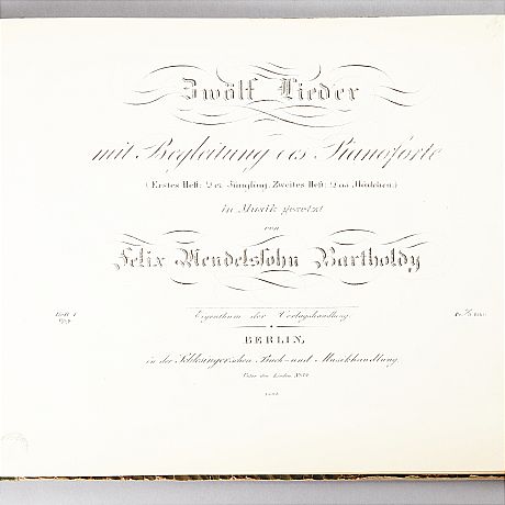 Noter 1800-tal mest Mendelssohn-Bartholdy