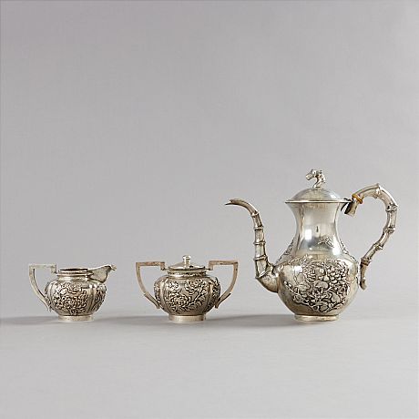 Kaffeservis 3 delar silver Hongkong