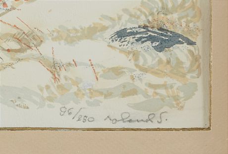 Roland Svensson färglitografi Marsdag