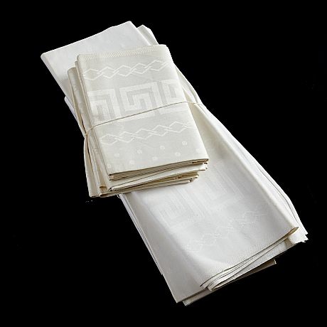 Dukar jaquardvävd bomull